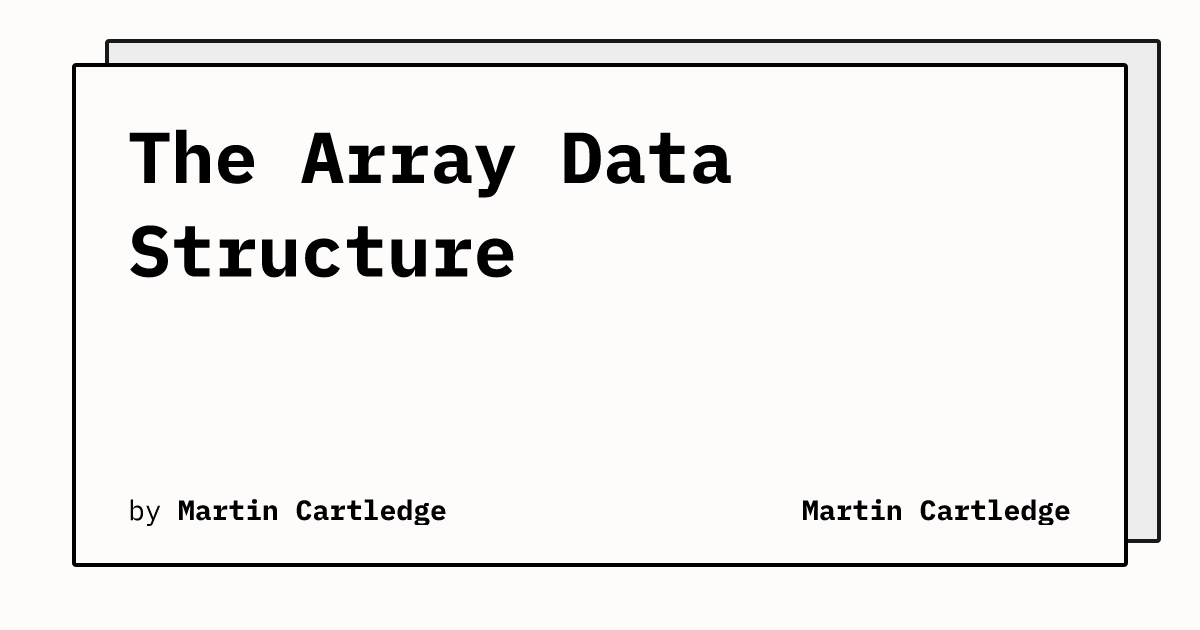 The Array Data Structure
